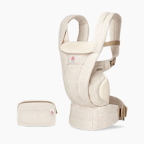 Ergobaby Omni Deluxe All Carry Positions Breathable Linen Baby Carrier with Enhanced Lumbar Support and Lightweight Comfort, Newborn to Toddler, (Holds 7-45 lbs), Natural Linen