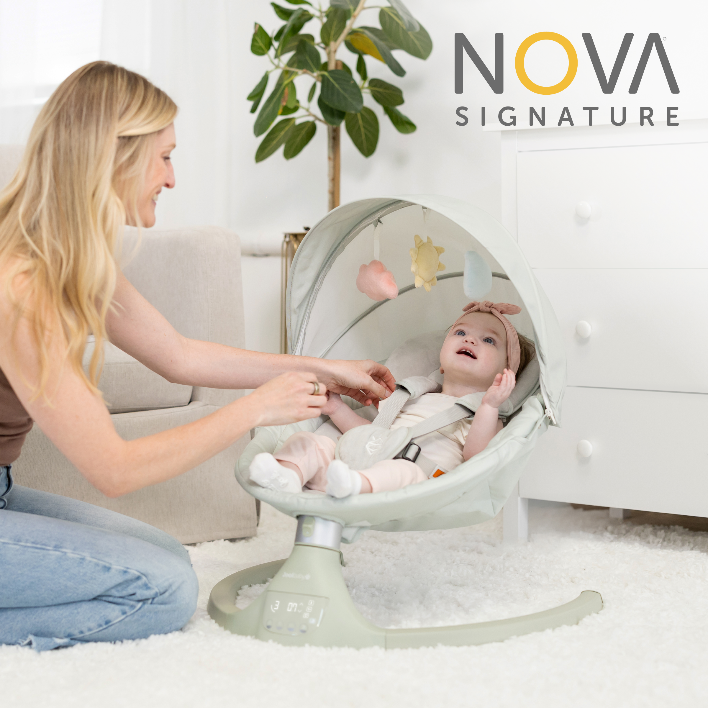 Jool Baby Nova Signature Baby Swing - Sage.