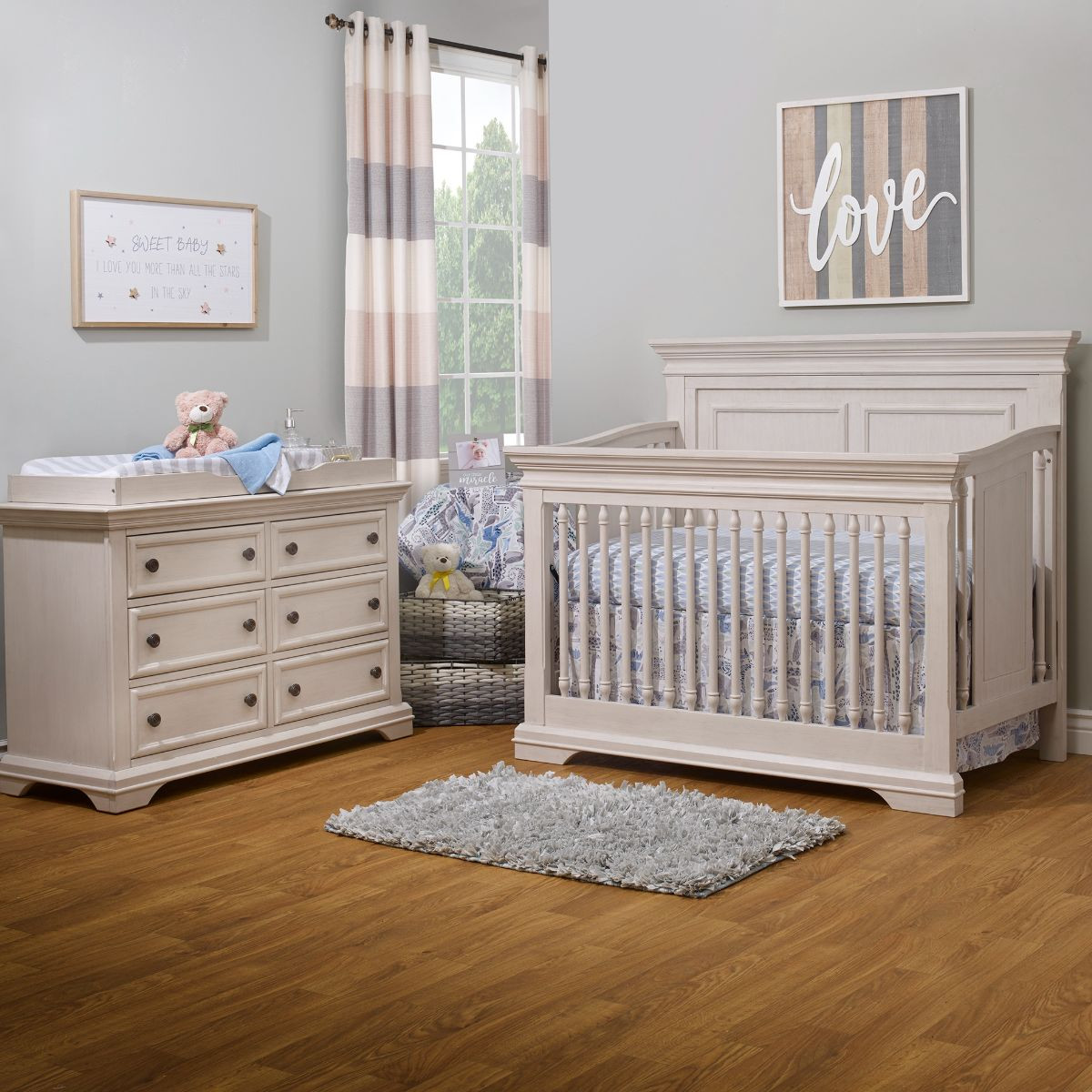 Sorelle Topper for Double Dresser - Brushed Ivory, 46 X 18 X 3.