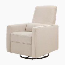 DaVinci Piper 360° Swivel Rocker Recliner Chair - Glider Rocking Chair for Nursery and Living Room- GREENGUARD Gold, FSC & Certi-PUR US Certified - Ultra Comfy Glider Recliner Nursery Chair - Cream