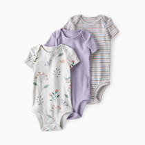 little planet by carter's Unisex 3-pack Short Sleeve Bodysuits Made With Organic Cotton