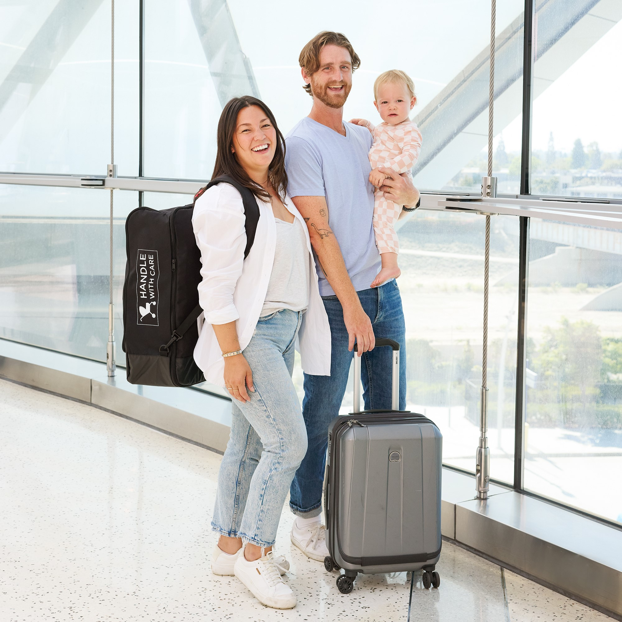 JL Childress Padded Compact Stroller Travel Bag - Black.