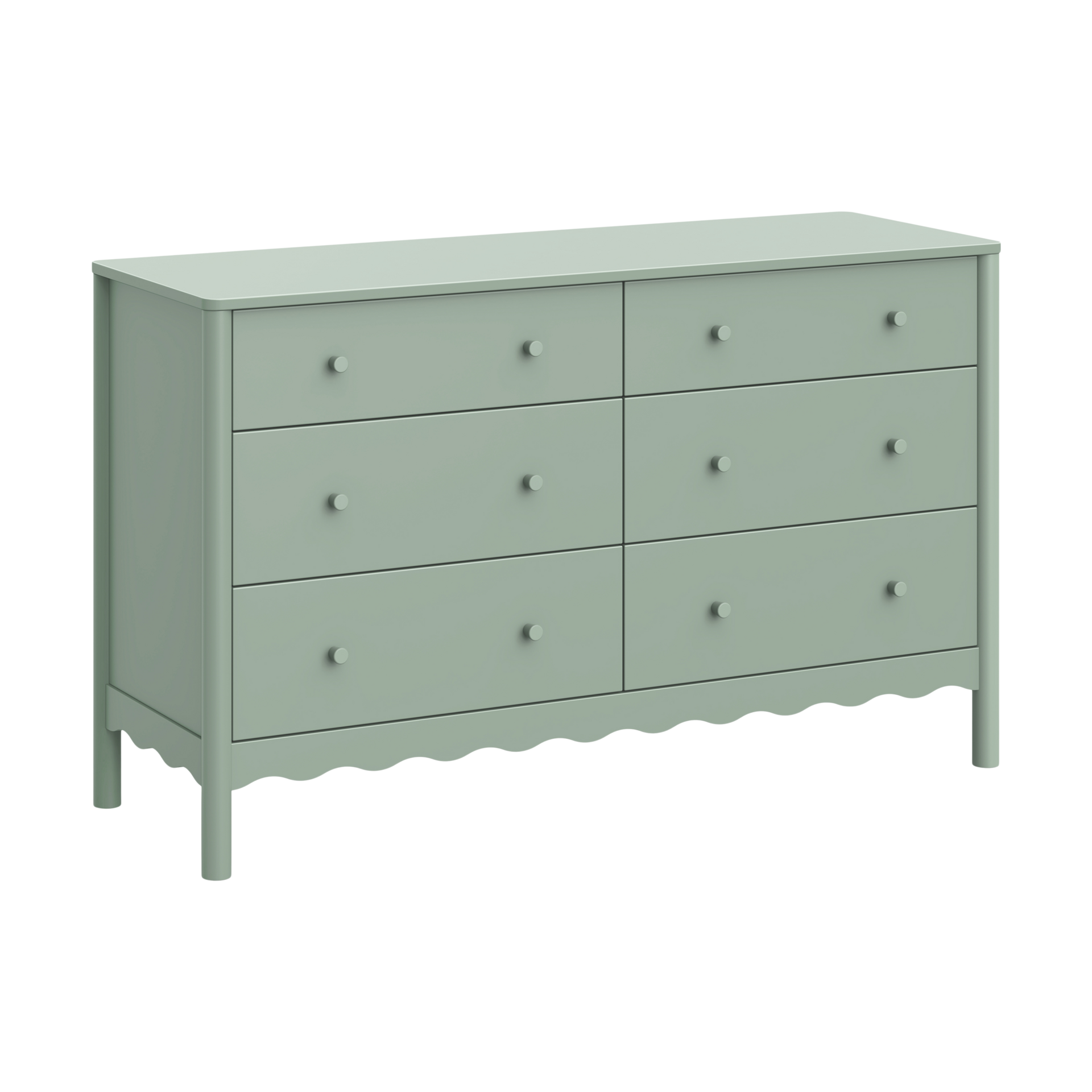 babyletto Swell 6-Drawer Wide Assembled Dresser.