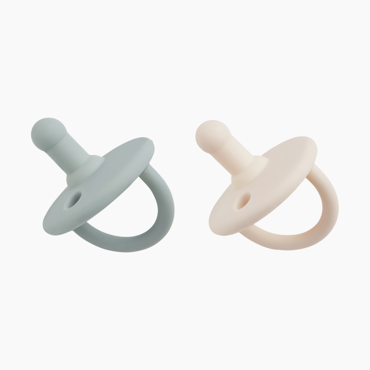 AEIOU Silicone Pacifier (2 Pack) - Sage/Oat Milk.
