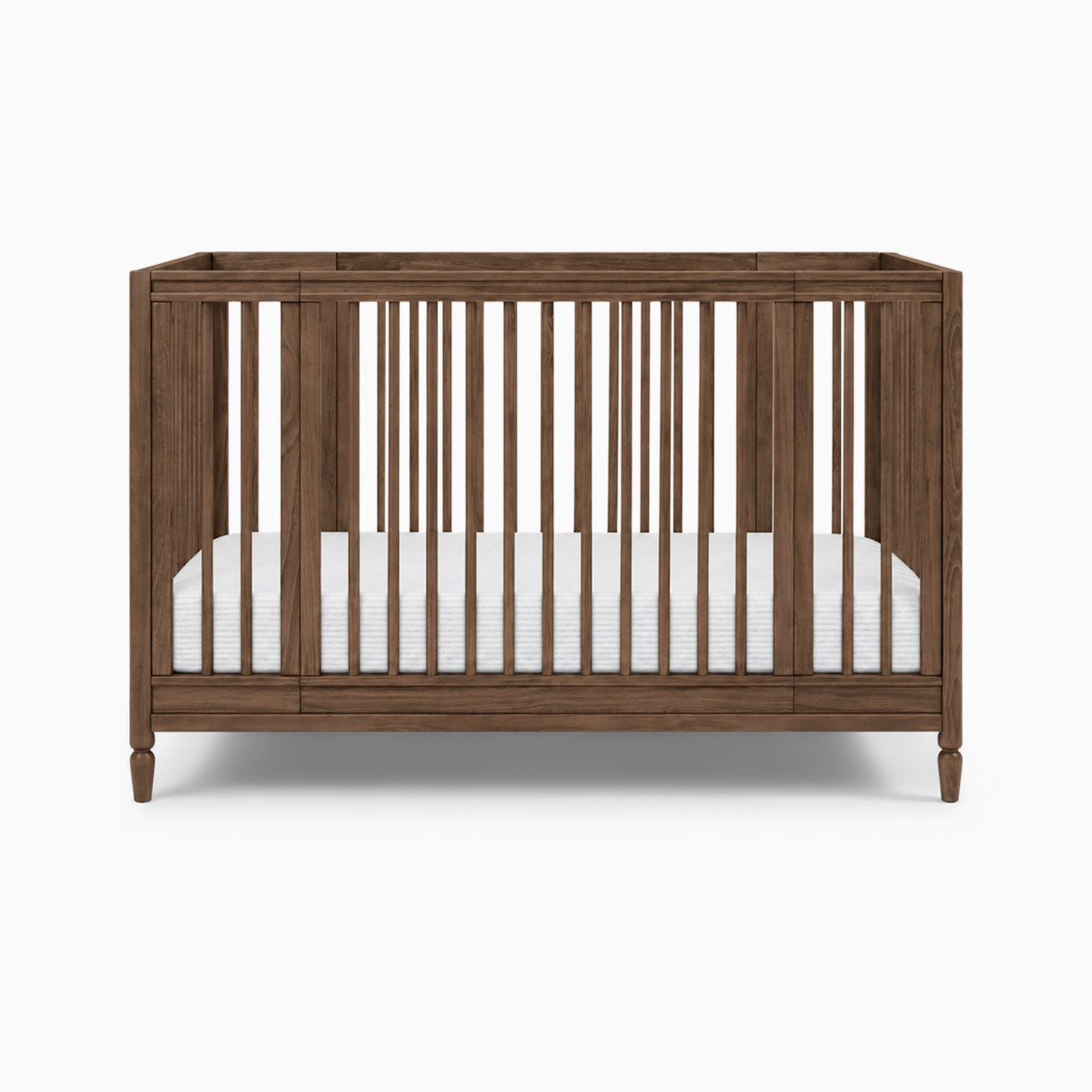 Delta Children Jalen Grow With Me 9-in-1 Convertible Bassinet to Crib - Teak Brown.