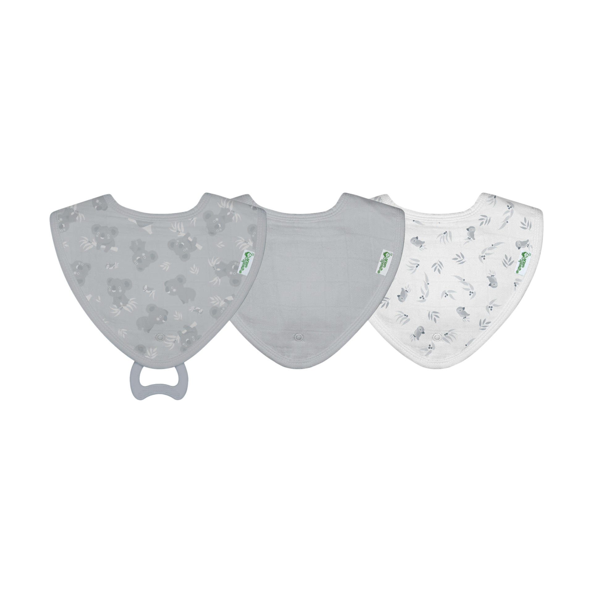 GREEN SPROUTS Organic Cotton Muslin Burp Cloths (3 Pack) White Set