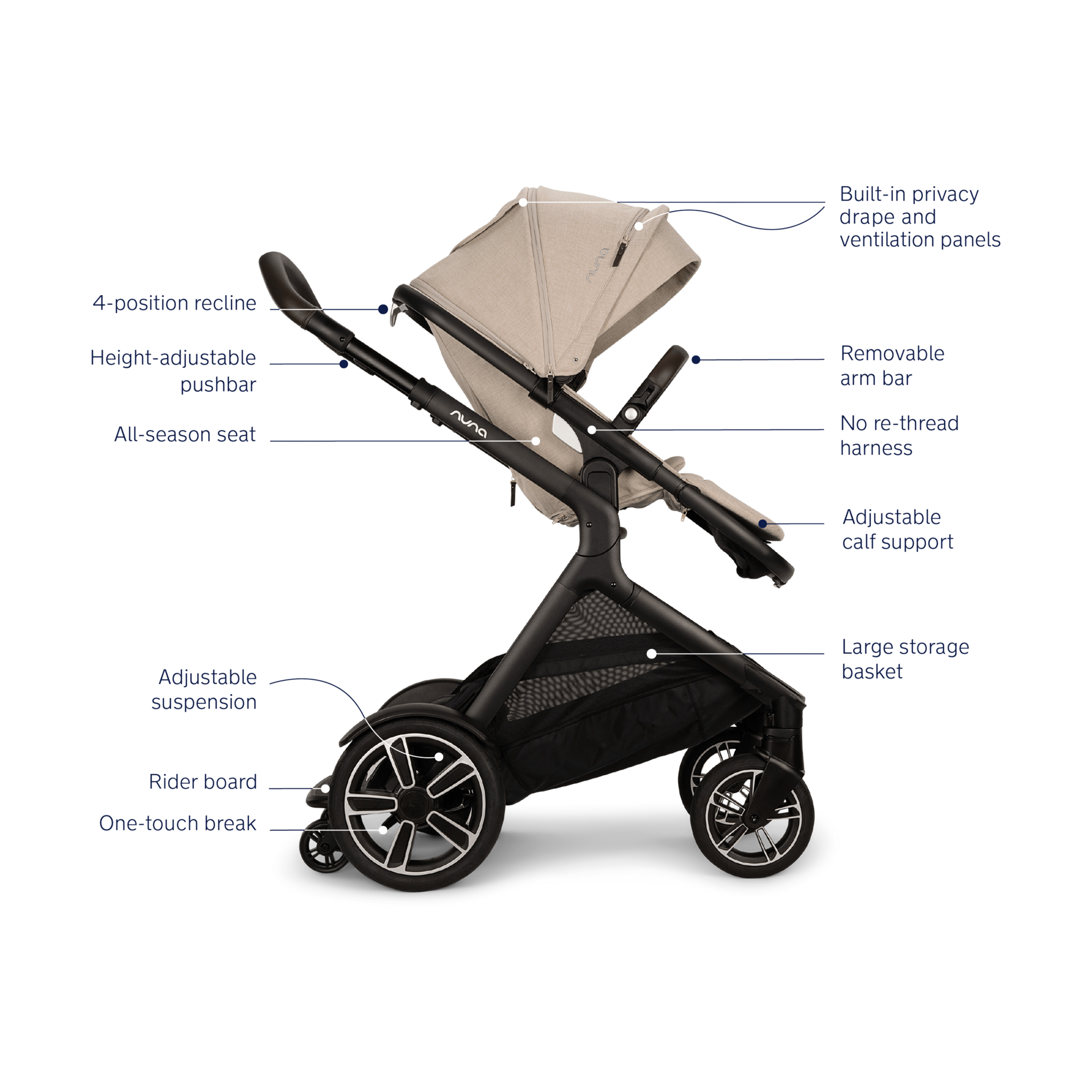Nuna DEMI next Stroller - Biscotti.