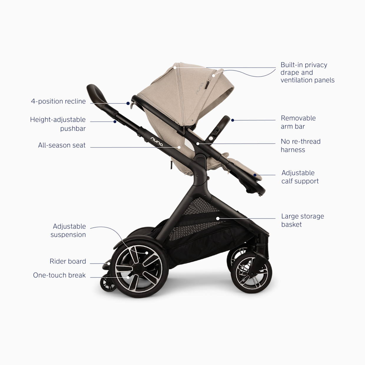 Nuna DEMI next Stroller - Biscotti.