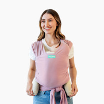 Moby Baby Wrap Carrier Classic for Newborns to Toddlers (8-33lbs), Infant Sling Carrier, Lightweight & Hands Free Design, Adjustable for All Body Types (Dusty Rose)