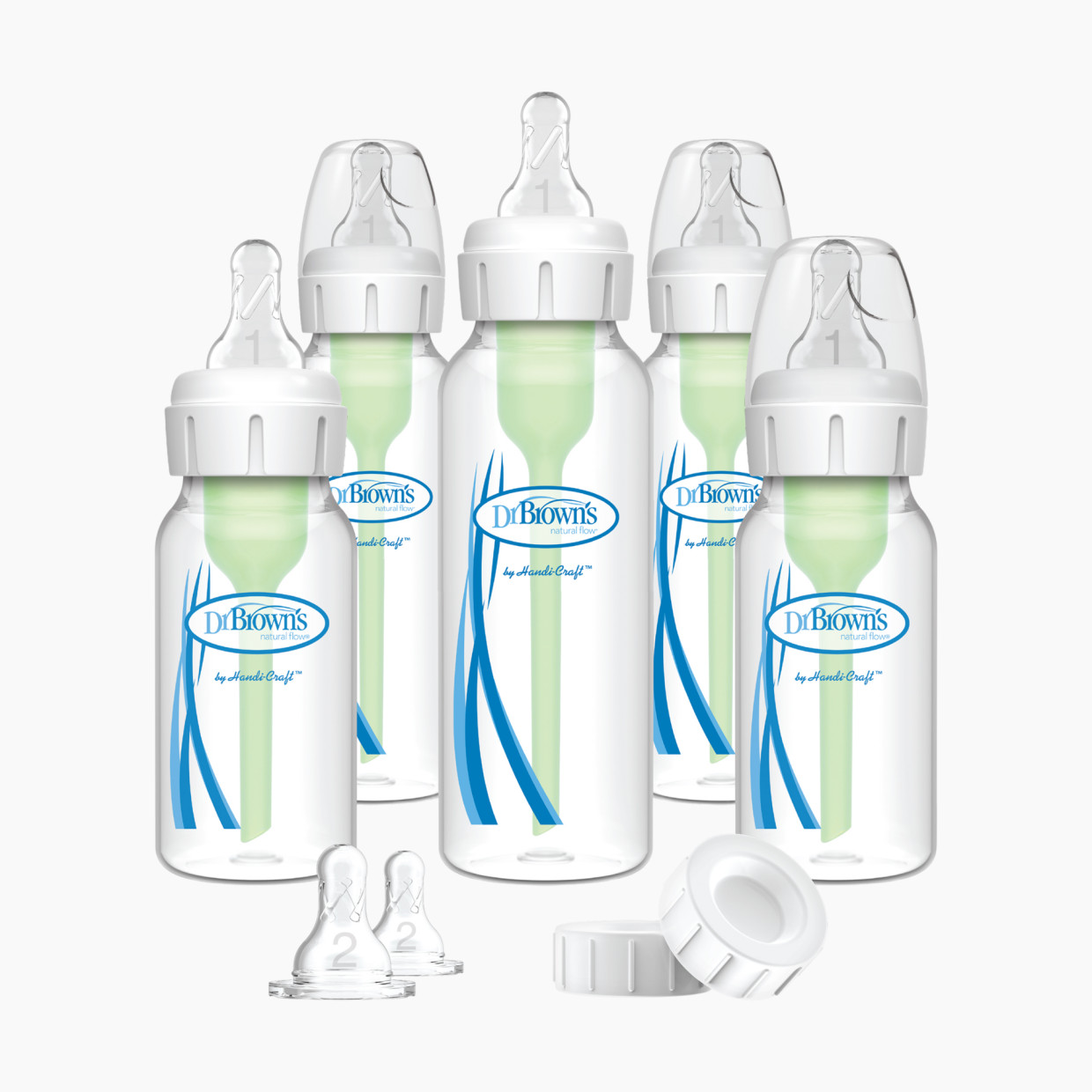 Dr. Brown's Options+ PP Narrow Newborn Feeding Set (5 Bottles) - Clear.