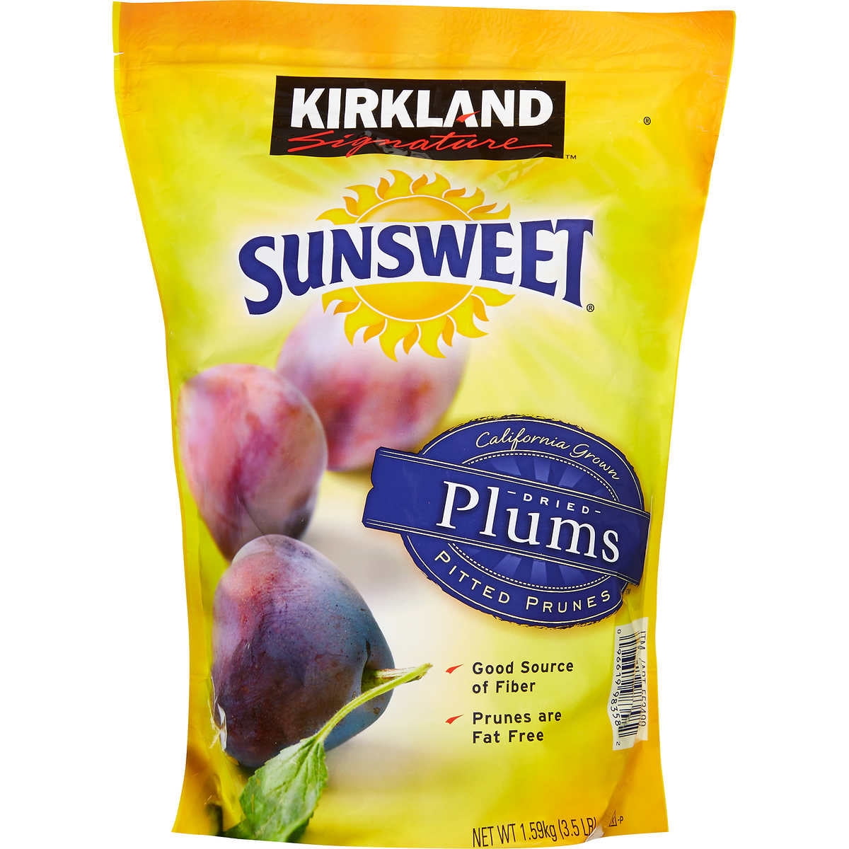 Kirkland Signature Sunsweet Whole Dried Plums.