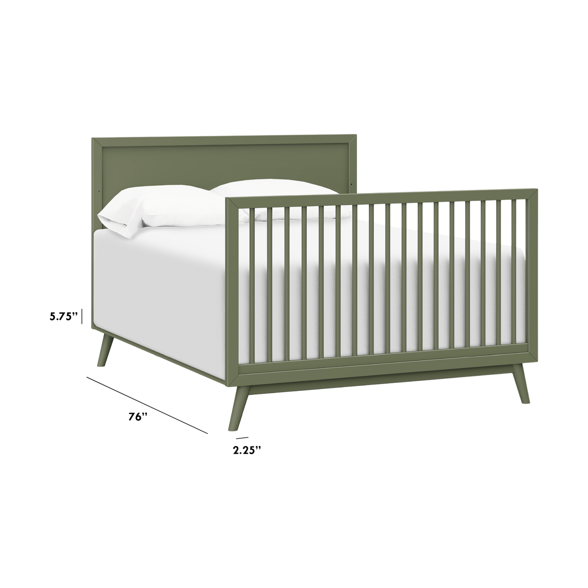 babyletto Full Size Bed Conversion Kit - Olive.