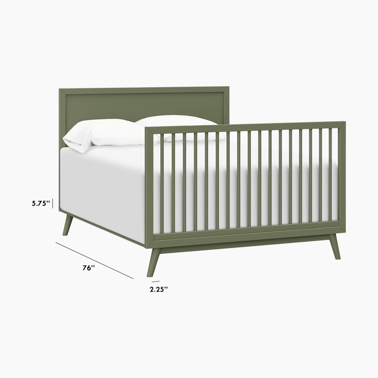 babyletto Full Size Bed Conversion Kit - Olive.
