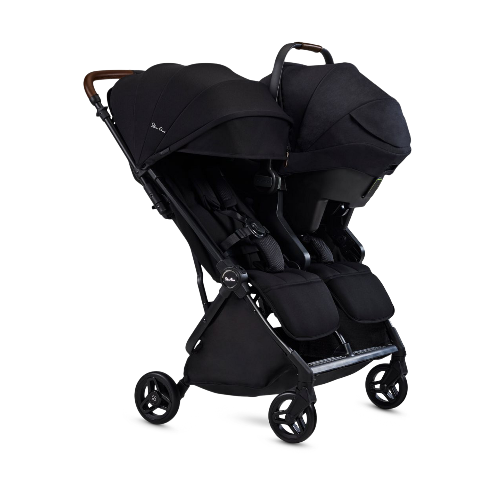 Silver Cross Jet 5 Double Car Seat Adapters - Black.