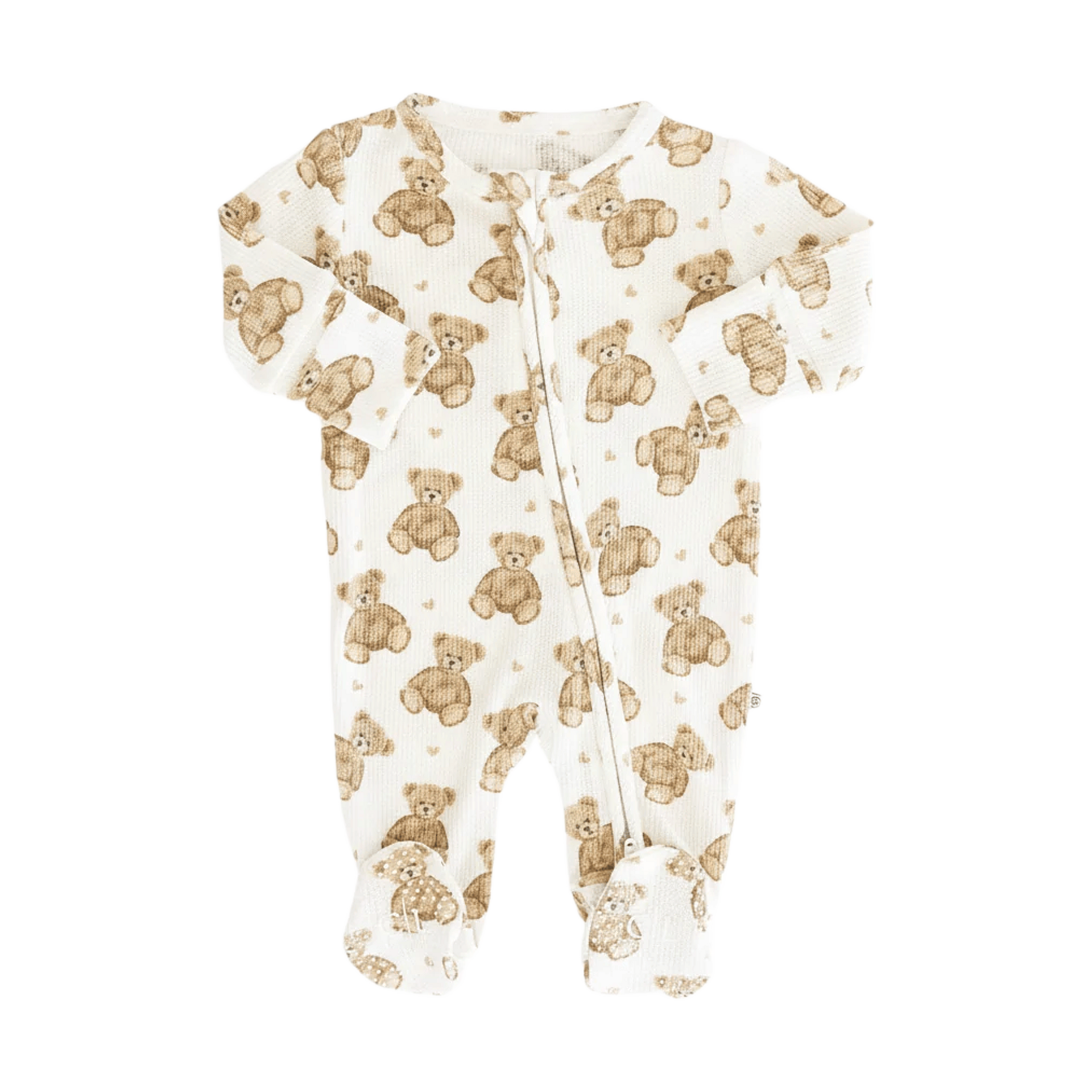 Caden Lane Bamboo Waffle Zipper Footie.