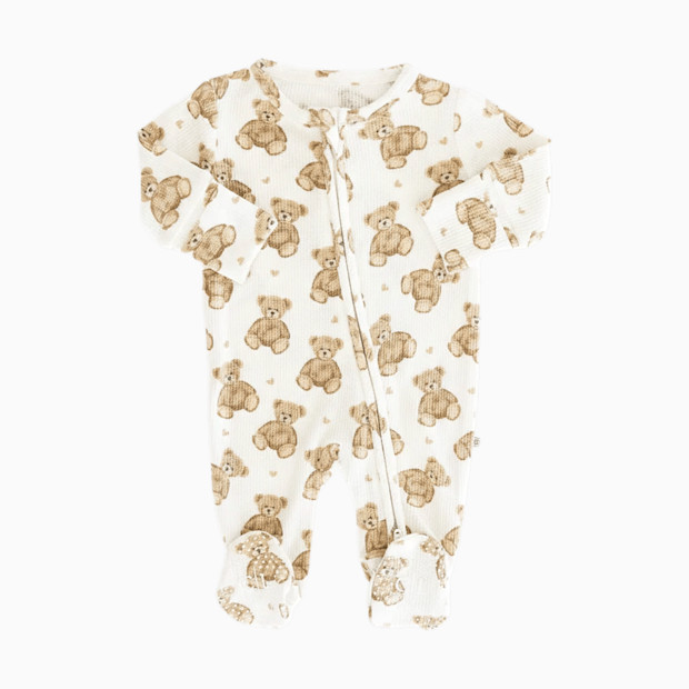 Caden Lane Bamboo Waffle Zipper Footie.