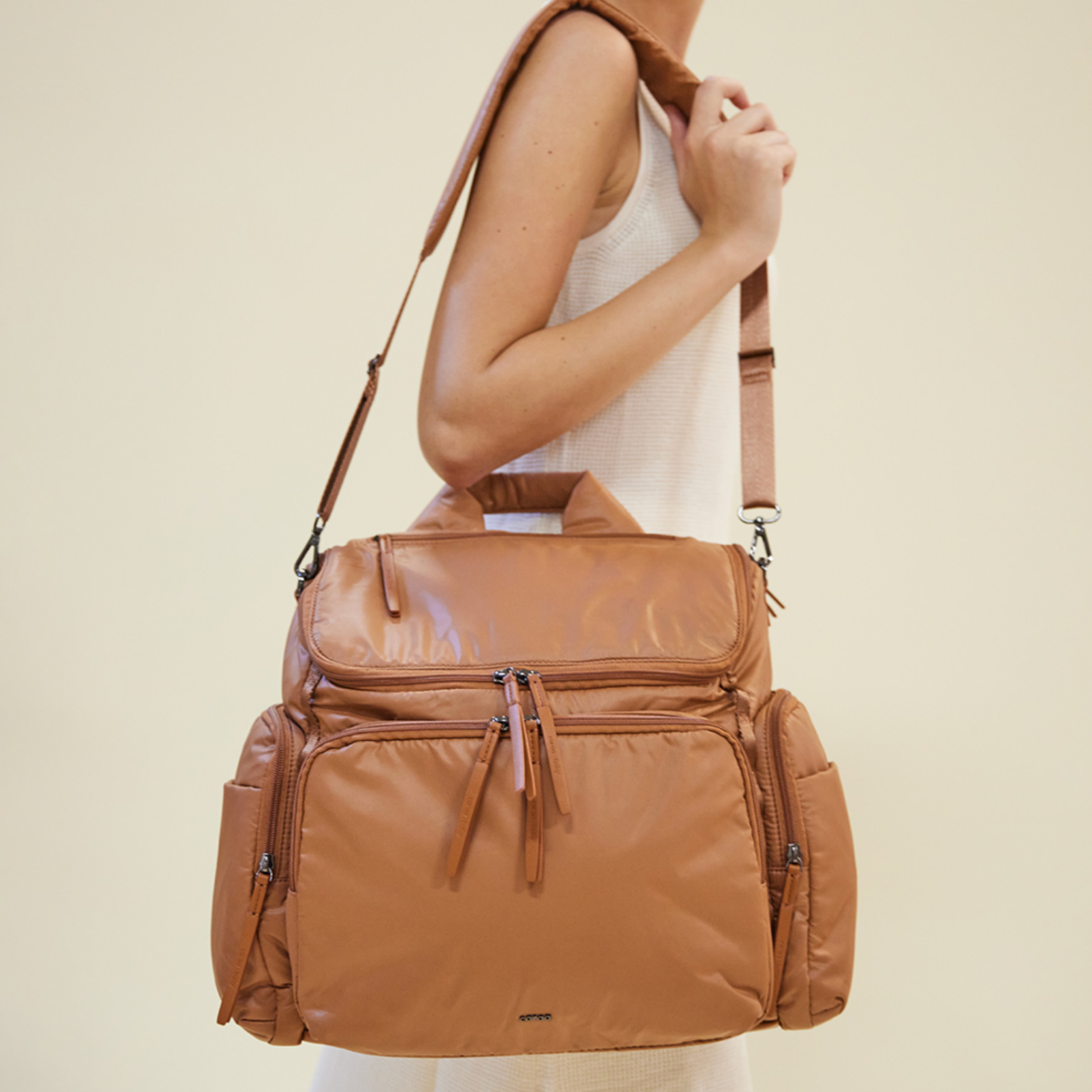Caraa Baby Bag Nylon - Clay, Large.