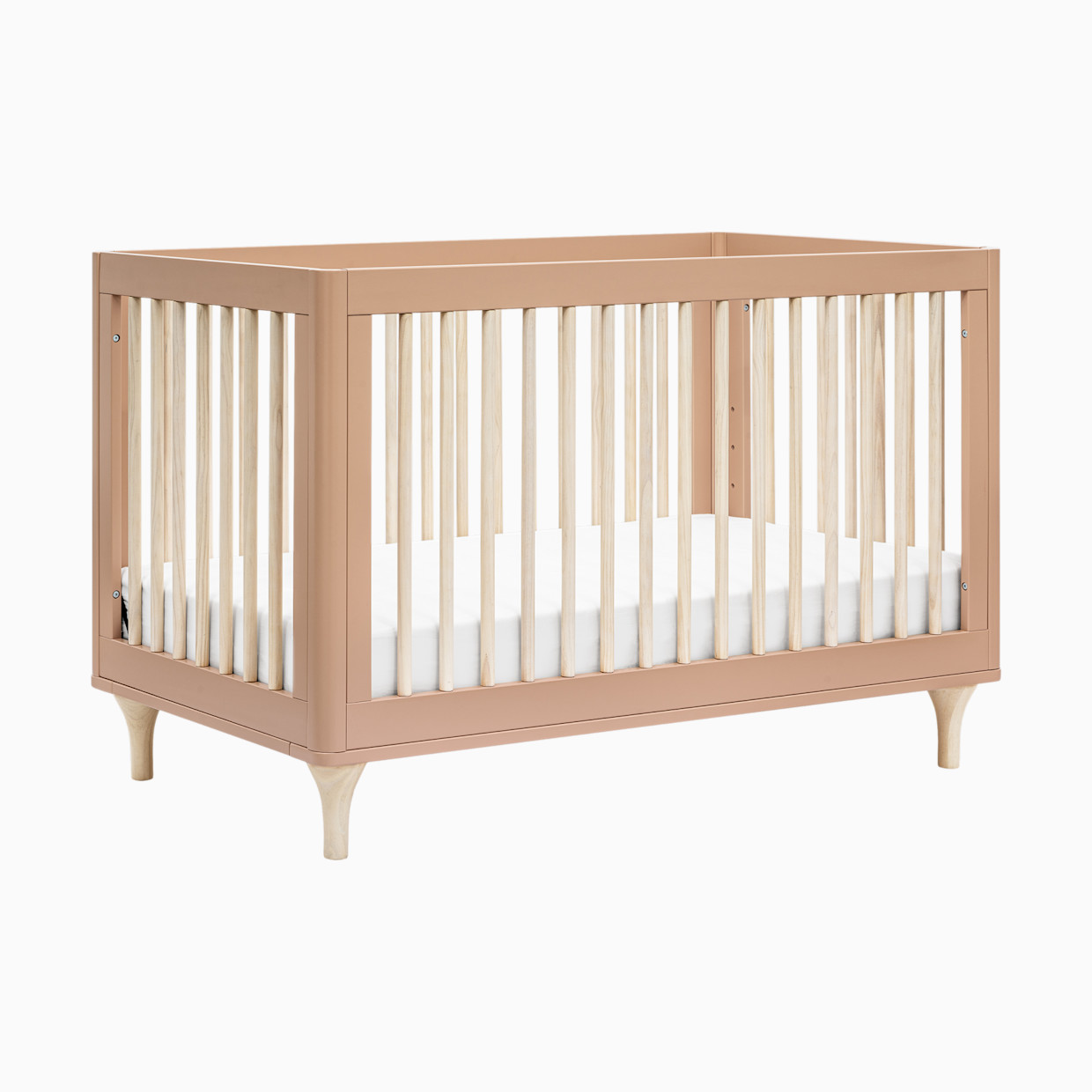 babyletto Lolly 3-in-1 Convertible Crib with Toddler Bed Conversion Kit - Canyon/Washed Natural.