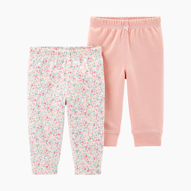 Carter's Pant (2 Pack) - Pink & Floral Ditsy Print, Newborn.