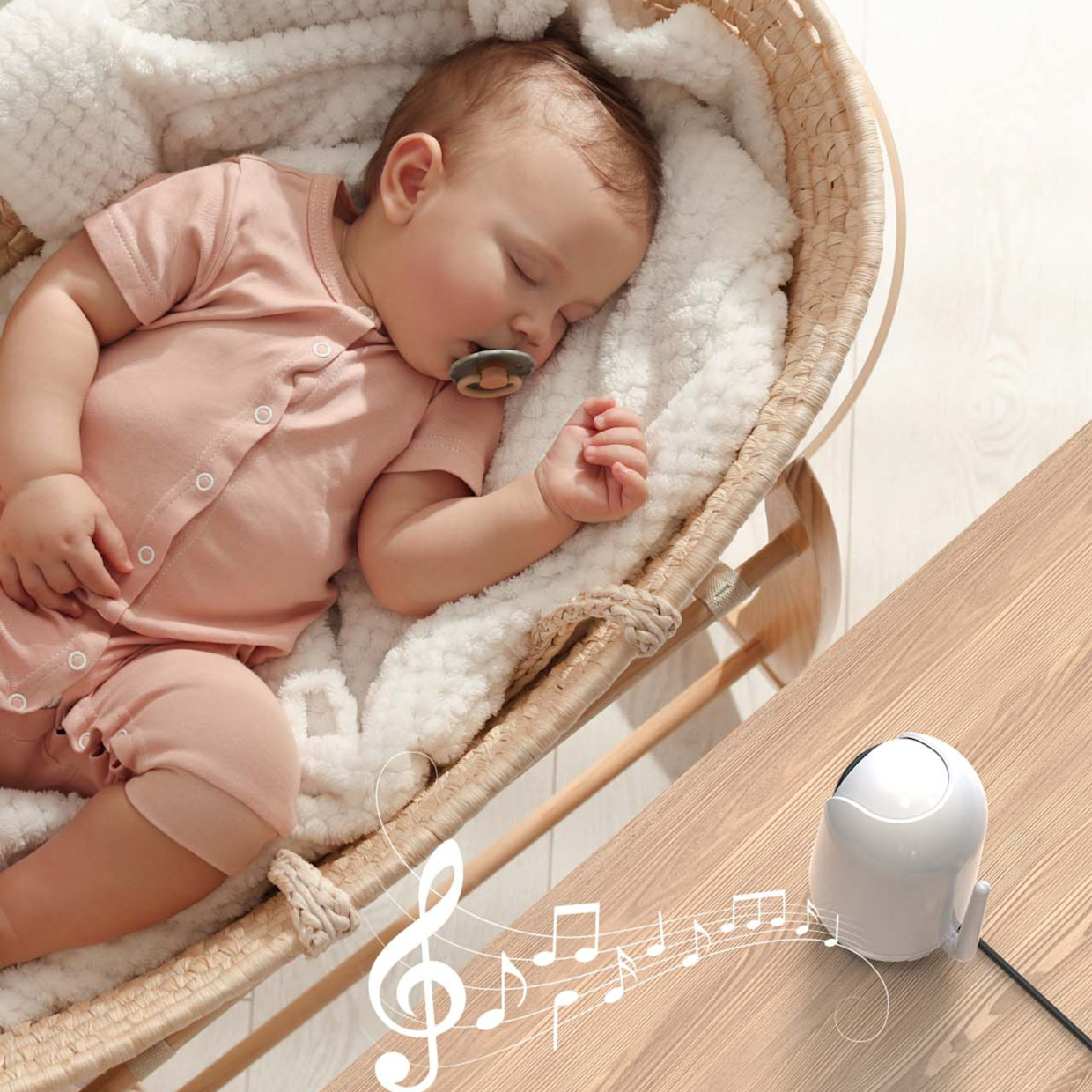 Momcozy Video Baby Monitor 1080p HD - White.