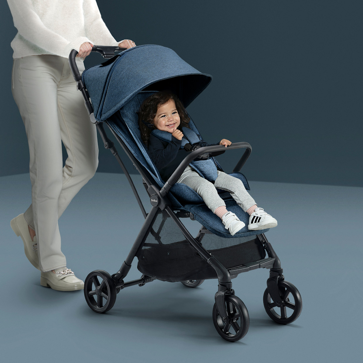 Bellini Juno Compact Auto-Folding Stroller - Denim.