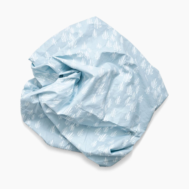 Lewis Organic Cotton Crib Sheet - Inverse Seaweed Bay Blue.