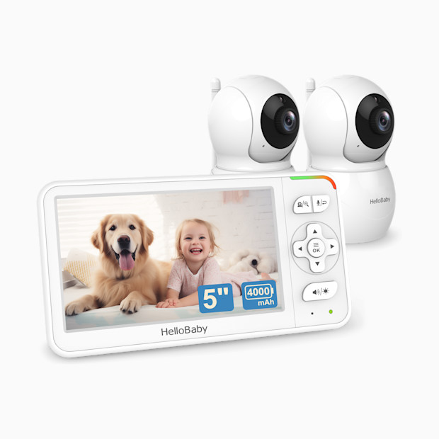 HelloBaby 5.0" IPS LCD Digital Wireless Video Baby Monitor with 2 Cameras.