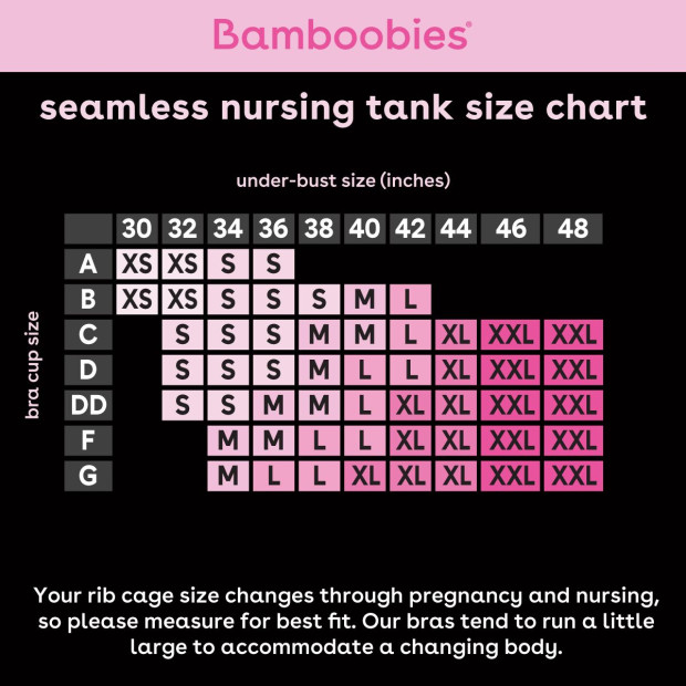 Bamboobies Seamless Nursing Tank - Black, X-Small.