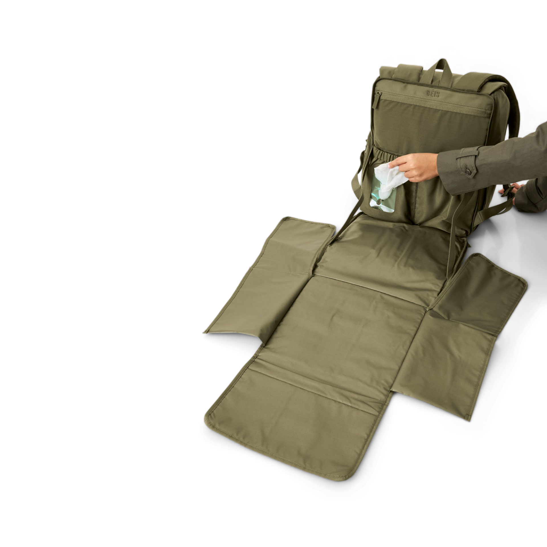 BEIS Travel The Ultimate Diaper Backpack - Olive.