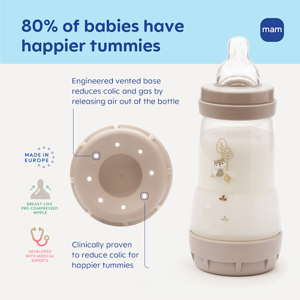 MAM Easy Start Anti-Colic Baby Bottle (4 Pack).