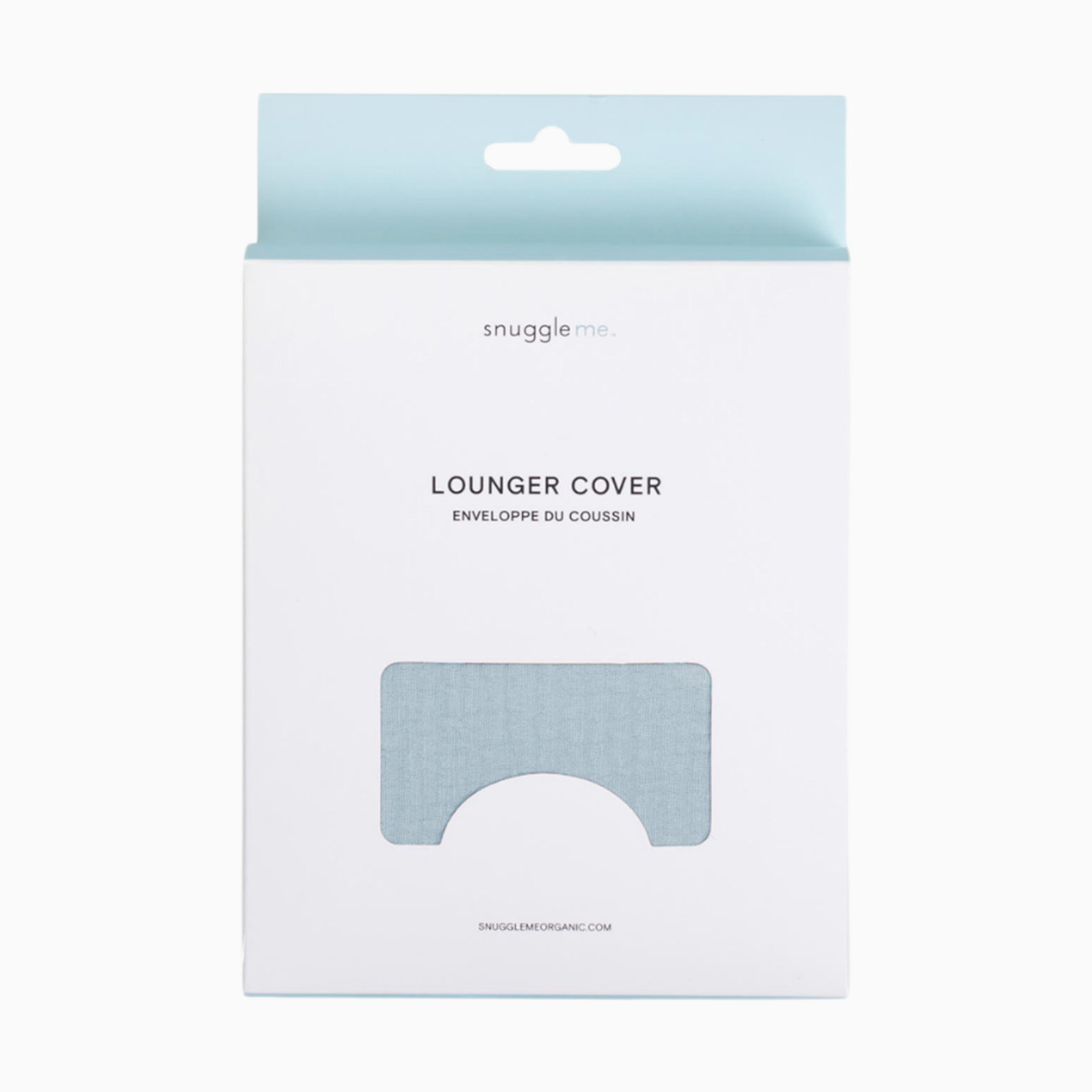 Snuggle Me Organic Infant Lounger Curve Muslin Cover - Bluebell.