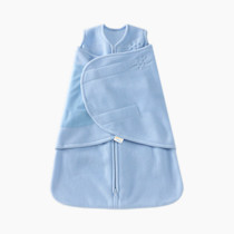 HALO Micro-Fleece Sleepsack Swaddle, 3-Way Adjustable Swaddle Blanket for Newborn and Infants, TOG 3.0 for Cold Climates, Hip Healthy, Baby Blue, Small, 3-6 Months