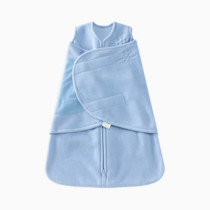 HALO Micro-Fleece Sleepsack Swaddle, 3-Way Adjustable Swaddle Blanket for Newborn and Infants, TOG 3.0 for Cold Climates, Hip Healthy, Baby Blue, Small, 3-6 Months