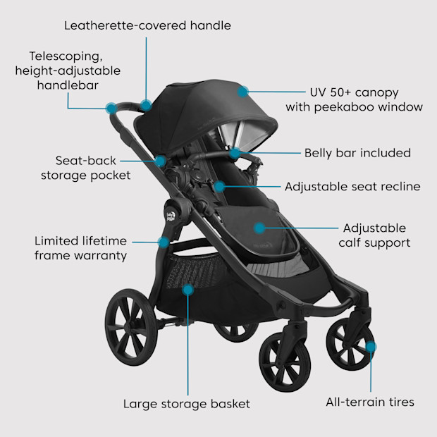 Baby Jogger City Select 2 Travel System, Eco Collection, Infant Essentials Bundle.