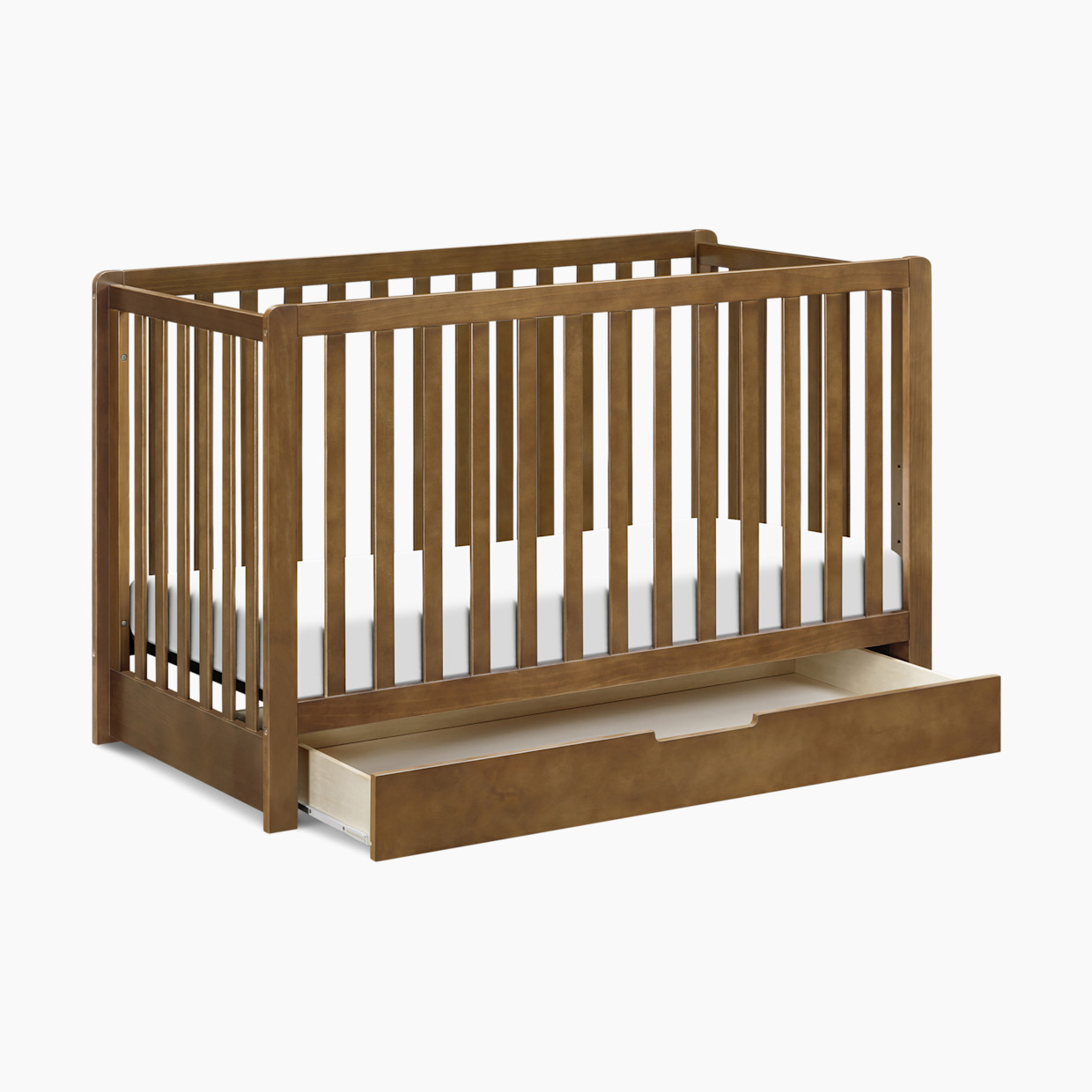 Carter's by daVinci Colby 4-in-1 Convertible Crib with Trundle Drawer - Walnut.