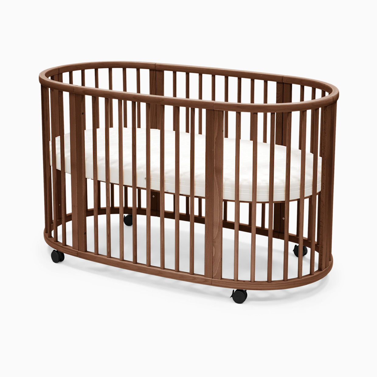 Stokke Sleepi Convertible Crib with Mattress - Warm Brown/White.