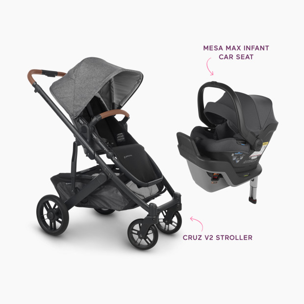 UPPAbaby Mesa Max Infant Car Seat & Cruz V2 Stroller Travel System - Mesa Max Greyson/Cruz V2 Greyson.