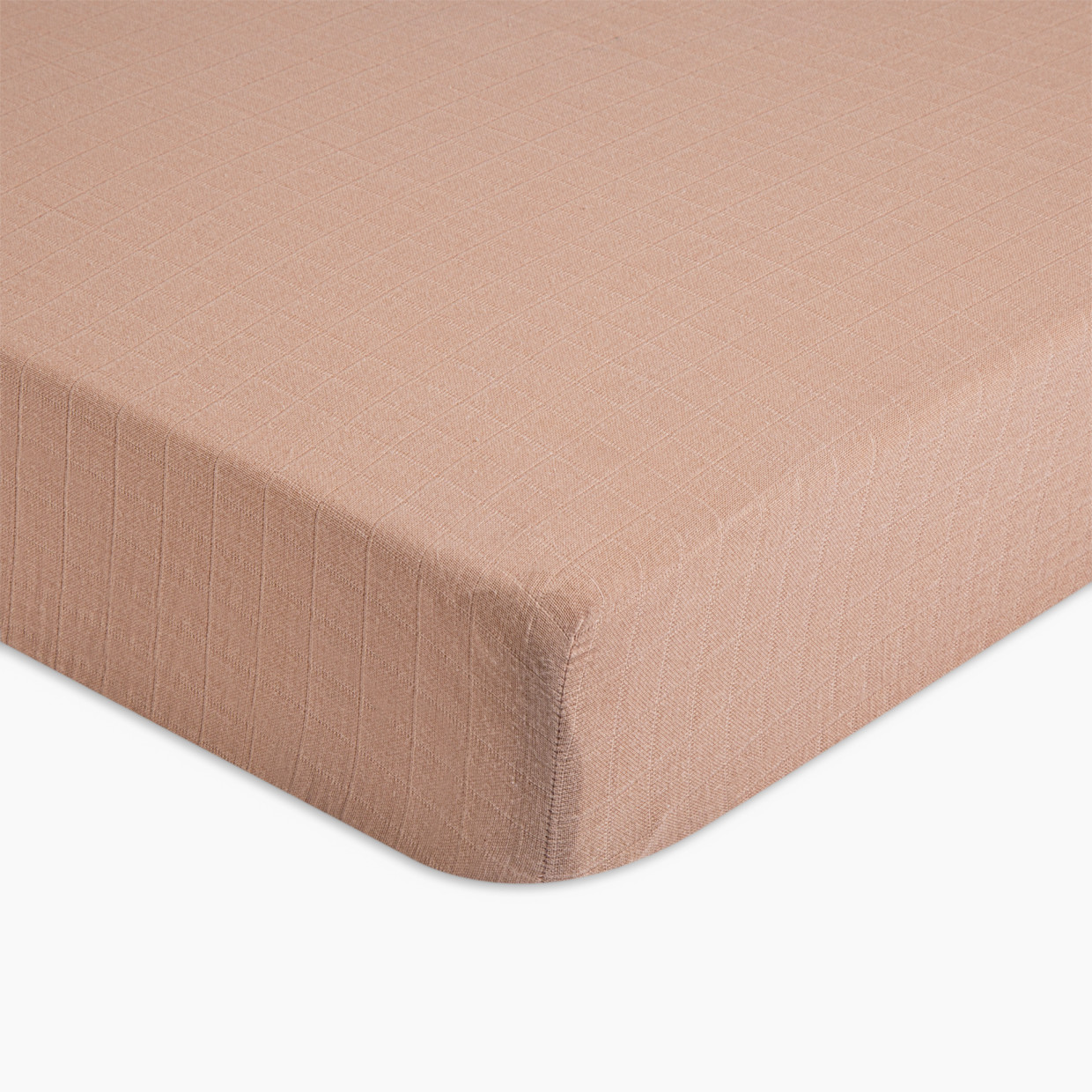 Crane Baby Cotton Muslin Crib Fitted Sheet - Copper.
