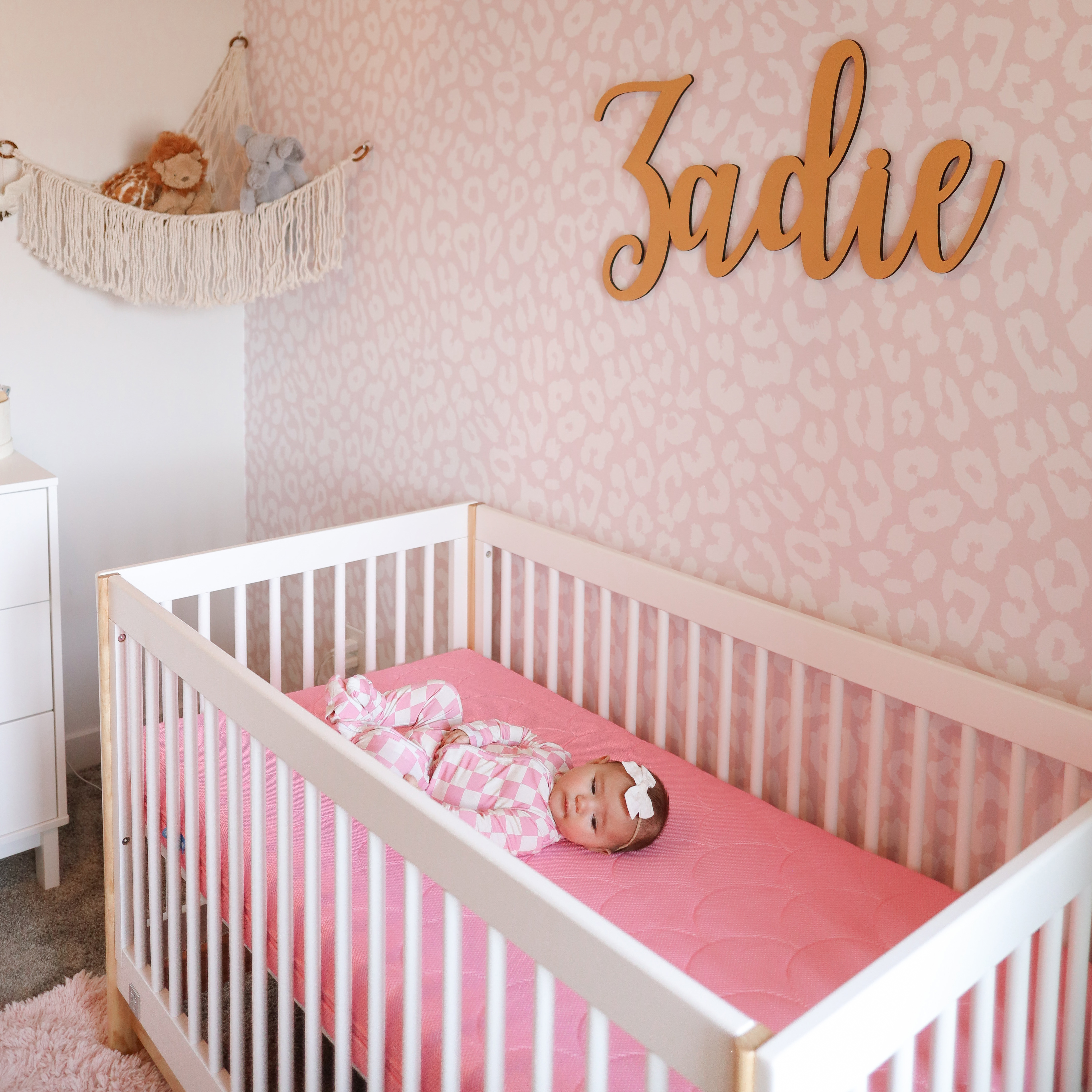 Organic Dream Mini Crib Size ComfortCloud 2-Stage Mattress - Pink, Mini Crib Mattress.