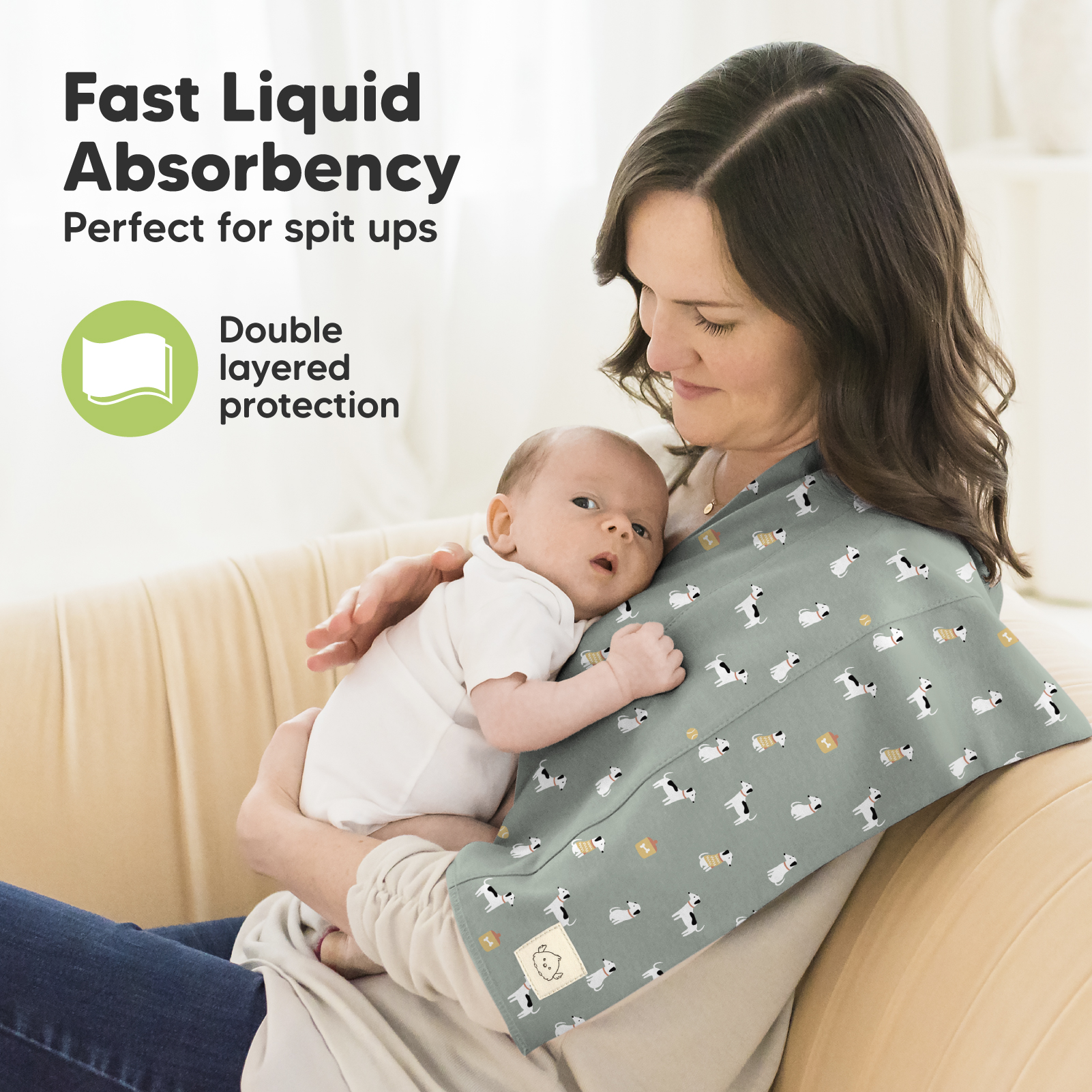 KeaBabies Shea Burp Cloths (6 Pack) - Pets & Paws.