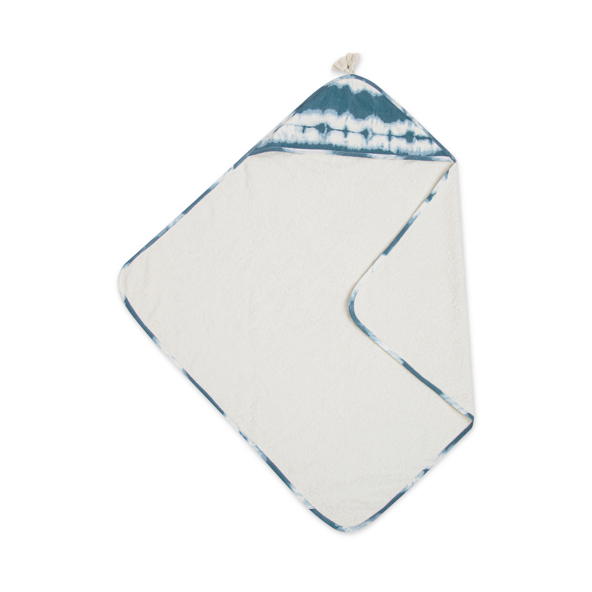 Crane Baby Hooded Towel, 100% Cotton & Terry Cloth Hooded Baby Towels for Boys & Girls, Blue Tie-Dye, 30" w x 30" h, Hooded Baby Beach Towel, Baby Pool Towel, Baby Bath Towel, Hooded Towels for Baby