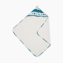 Crane Baby Hooded Towel, 100% Cotton & Terry Cloth Hooded Baby Towels for Boys & Girls, Blue Tie-Dye, 30" w x 30" h, Hooded Baby Beach Towel, Baby Pool Towel, Baby Bath Towel, Hooded Towels for Baby