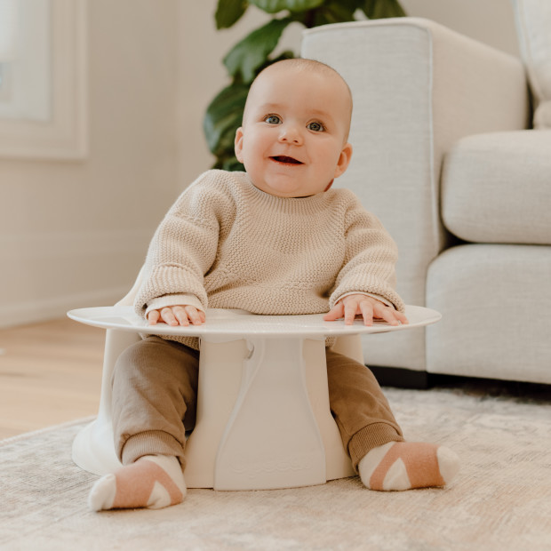 Upseat Baby Floor & Booster Seat with Tray - Coconut.