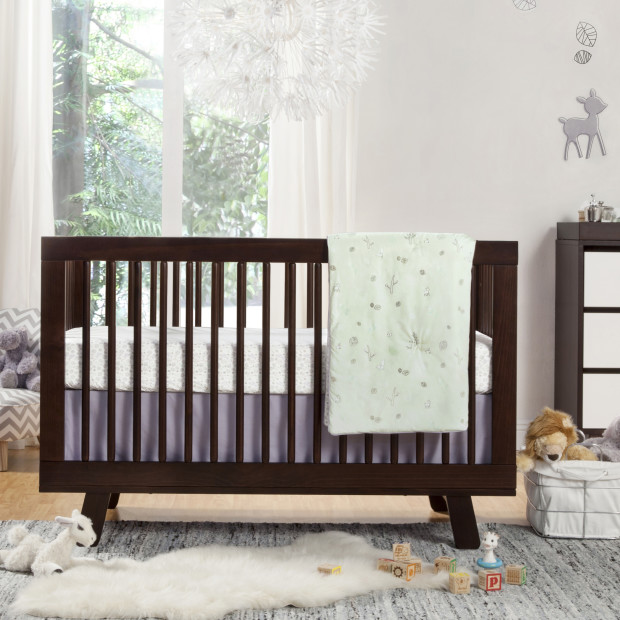 babyletto Hudson 3-in-1 Convertible Crib with Toddler Bed Conversion Kit - Espresso.