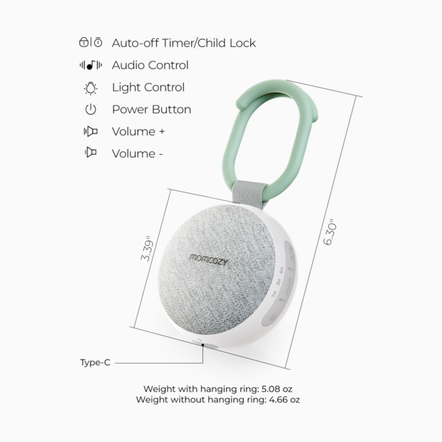 Momcozy Portable Sound Machine with Night Light.