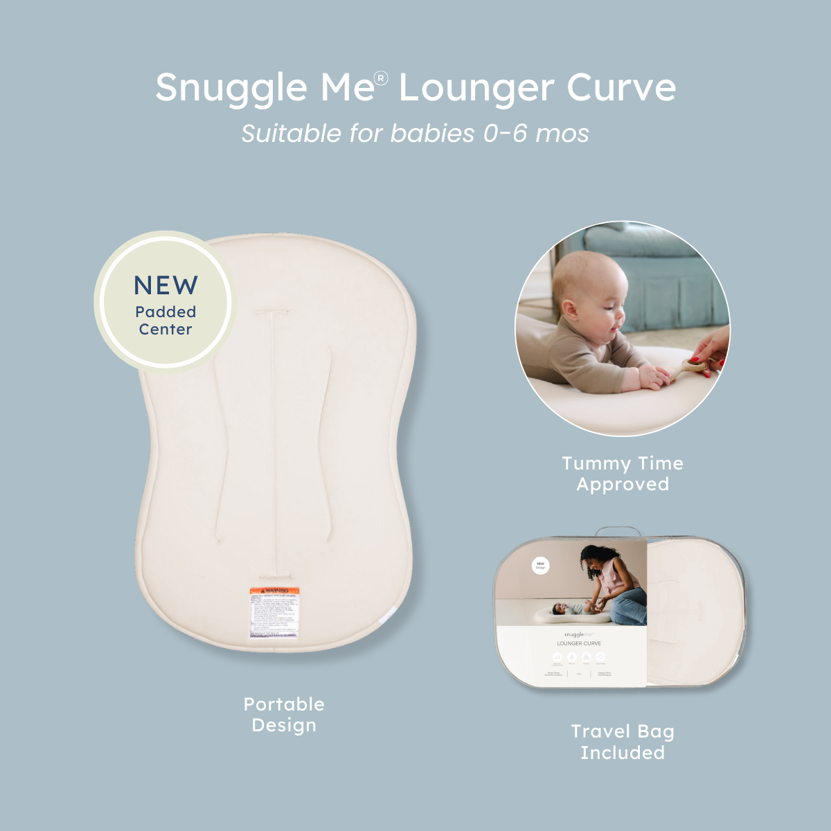 Snuggle Me Organic Infant Lounger Curve - Dune.