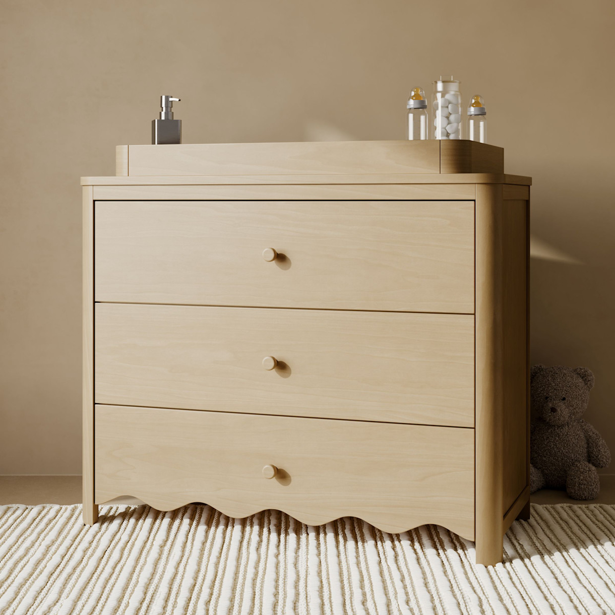 Storkcraft Casablanca 3 Drawer Chest with Removable Changing Table Topper - Driftwood.