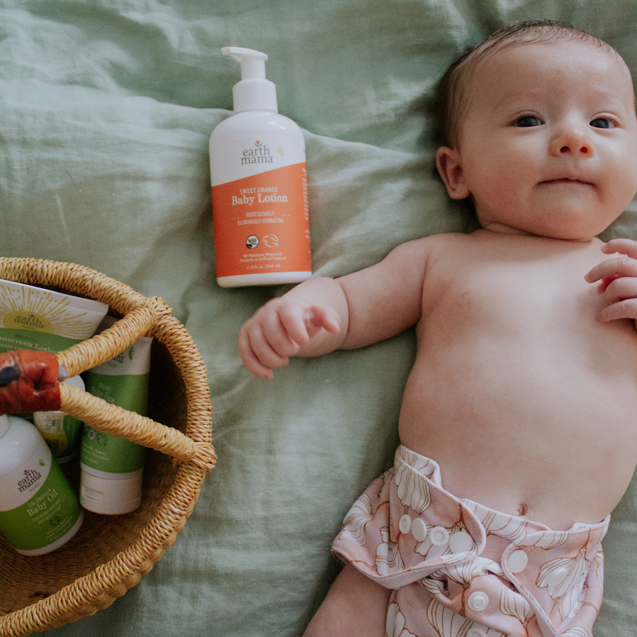Earth Mama Baby Bath Bundle - Sweet Orange.