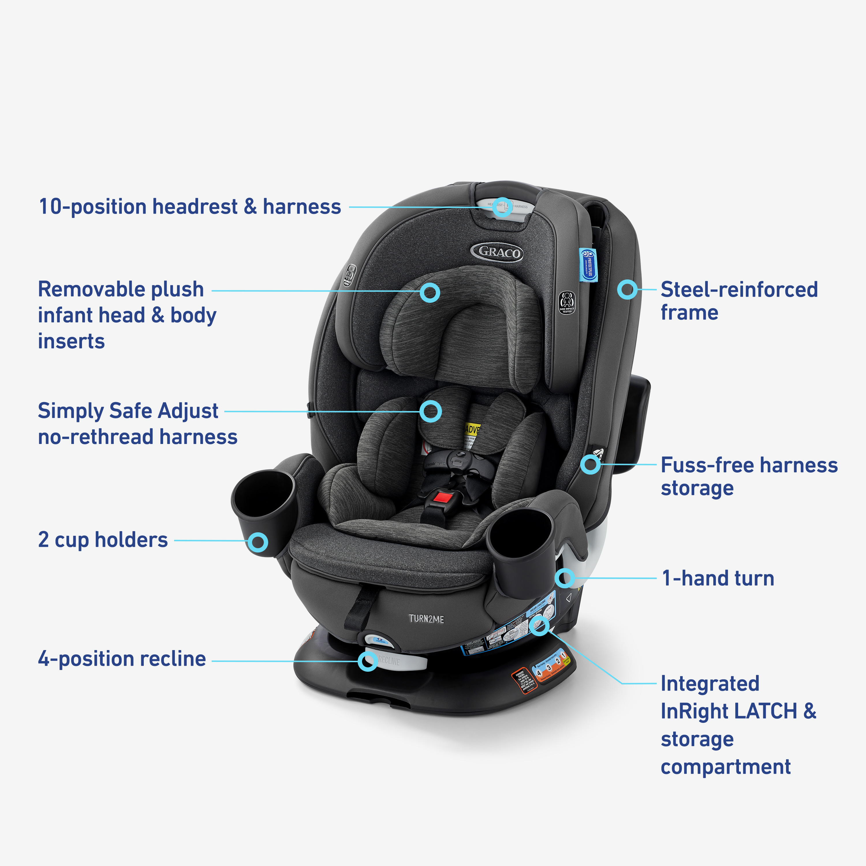 Graco Turn2Me 3-in-1 Car Seat - Manchester.