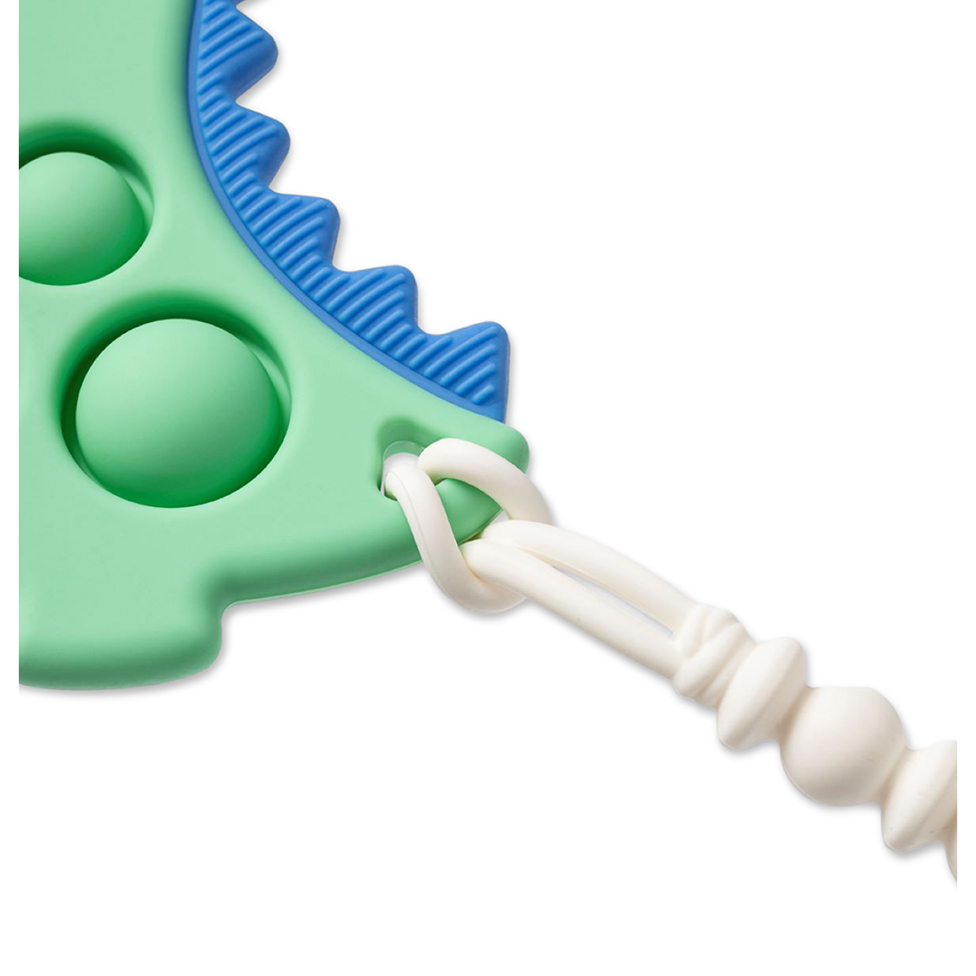 Itzy Ritzy Silicone Teether with Sensory Popper - Dino.